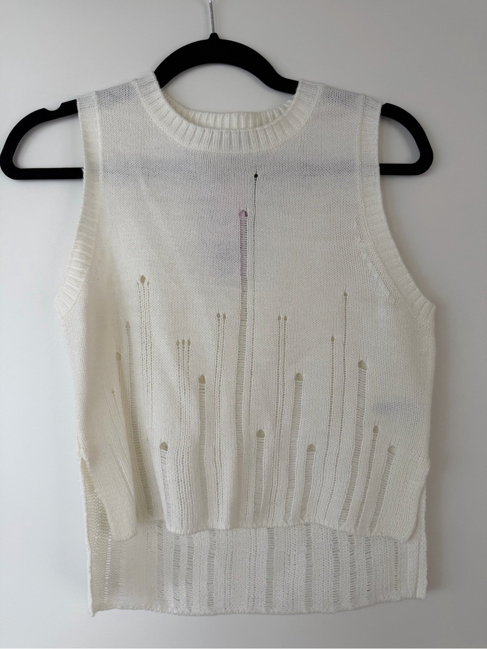wild fable White Knit Sleeveless Tank Top